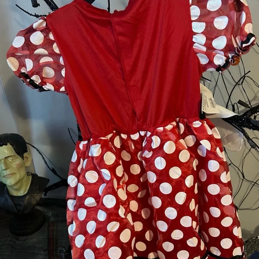 Disney Minnie Mouse Costume for Girls, Red Polka Dot, Girls Size 6-6x - Picture 5 of 10